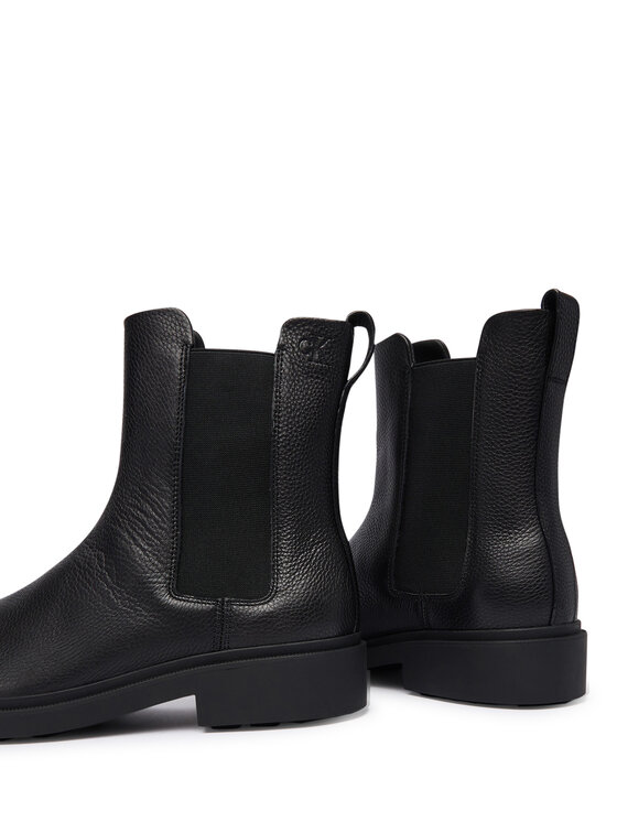 Calvin Klein Kotníková obuv s elastickým prvkem Calvin Klein Dress Lug Chelsea Boot Lth YM0YM01389 Černá