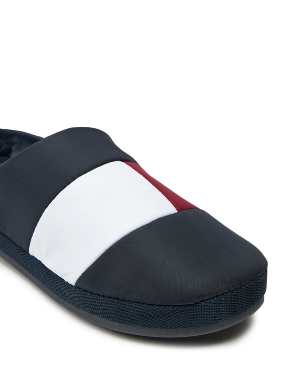 Tommy Hilfiger Bačkory Tommy Hilfiger Flag House Shoe FM0FM05228 Tmavomodrá