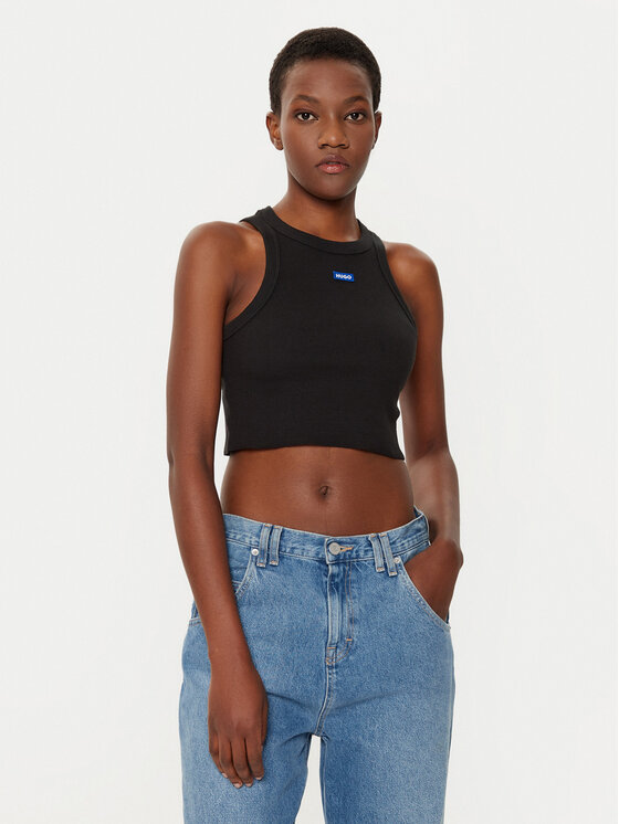 HUGO HUGO Top Baby 50511450 Crna Slim Fit