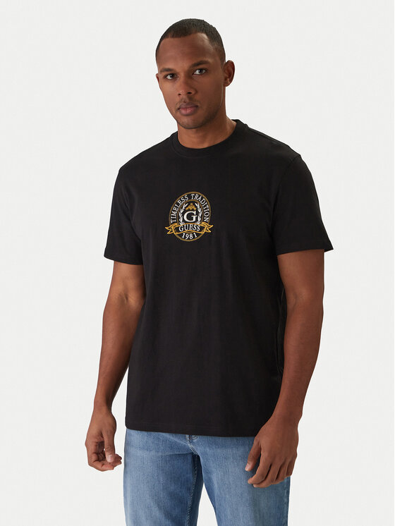 Guess Guess Camiseta M6RI16 I3Z14 Negro Regular Fit