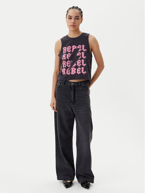 Noisy May Noisy May Top Rebel 27034002 Grigio Oversize