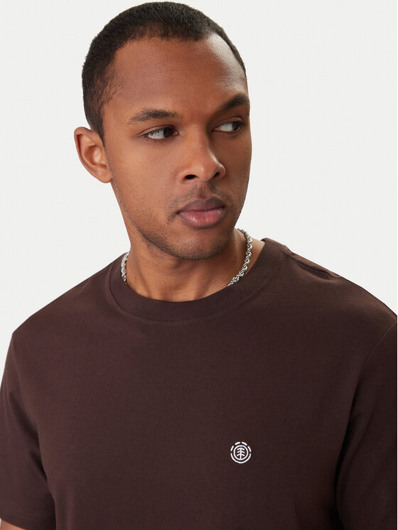 Element Element Camiseta Icon Embroidery ELYKT00168 Marrón Regular Fit
