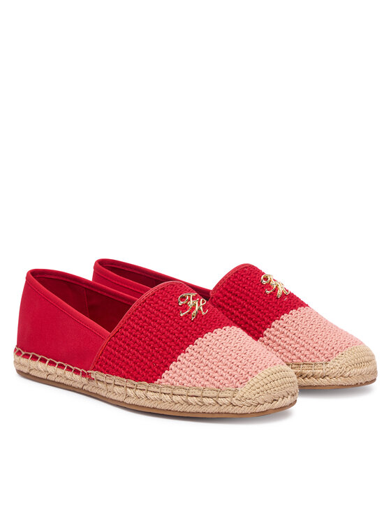 Tommy Hilfiger Espadrile Tommy Hilfiger Script Crochet Espadrille FW0FW09502 Rdeča