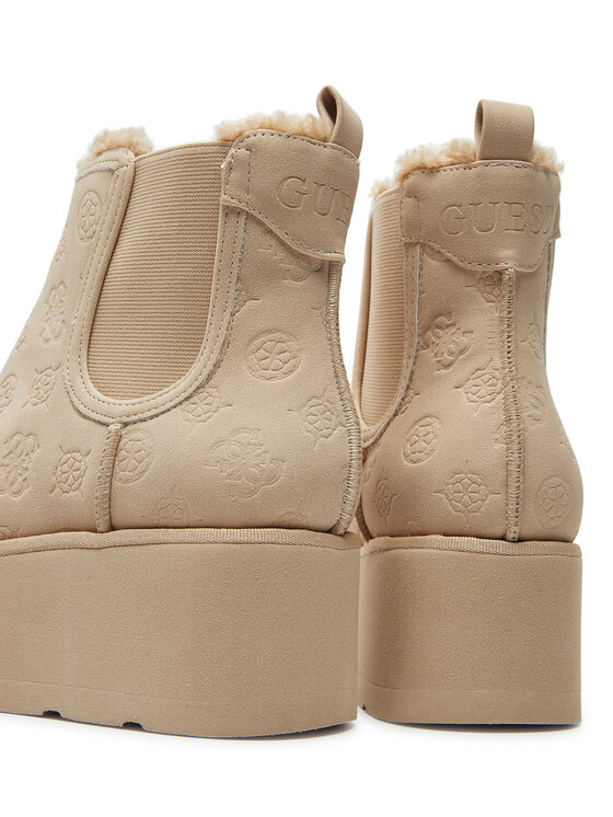 Guess Polokozačky Guess Jilaine FLFJIL FAL10 Béžová