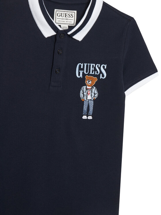 Guess Guess Polo L6RP01 KBV51 Azul marino Regular Fit