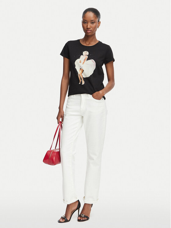 Guess Guess Футболка W6YI66 K6715 Чорний Regular Fit