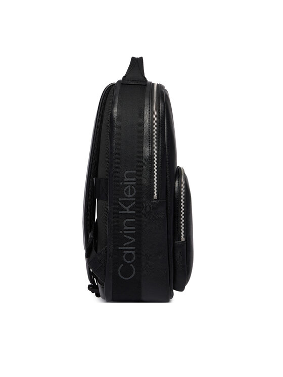 Calvin Klein Mugursoma Calvin Klein Webbing Strap Round Backpack LV04D3282G Melns