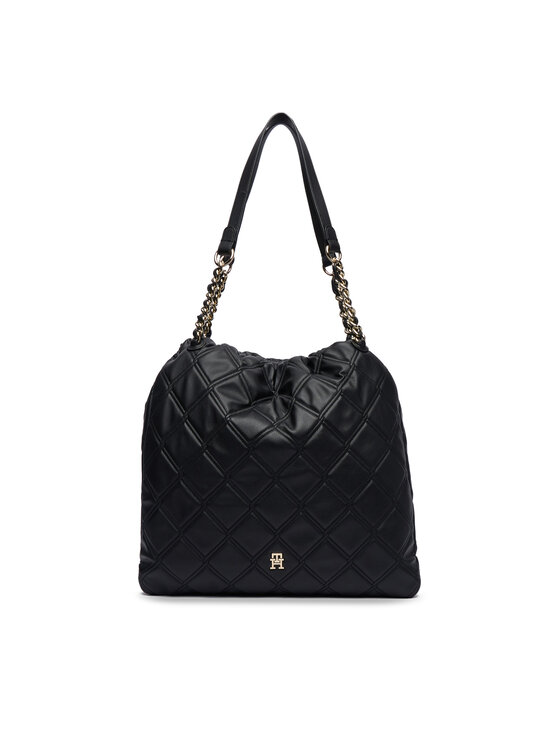 Tommy Hilfiger Torebka Tommy Hilfiger Th Feminine Tote AW0AW18719 Czarny