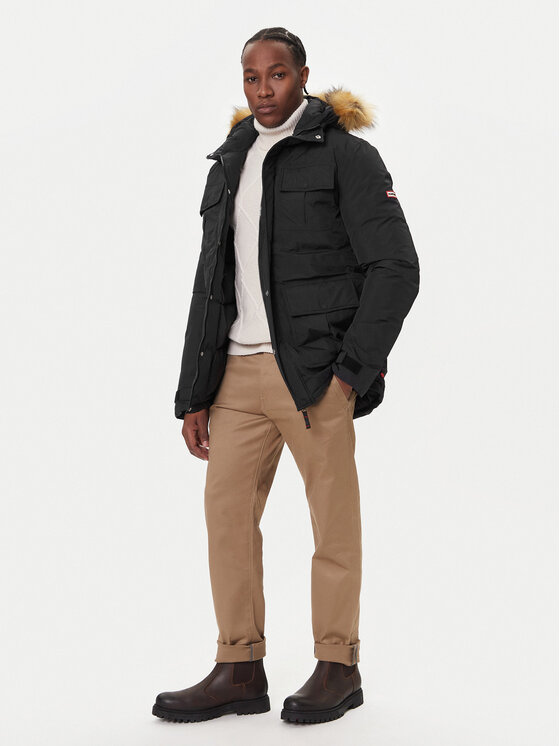 Hunter Hunter Parka Angus HARM0018252 Fekete Regular Fit