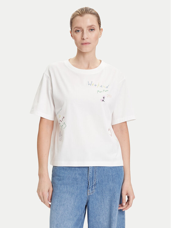 Weekend Max Mara Weekend Max Mara Camiseta Acline 2525976051 Blanco Regular Fit