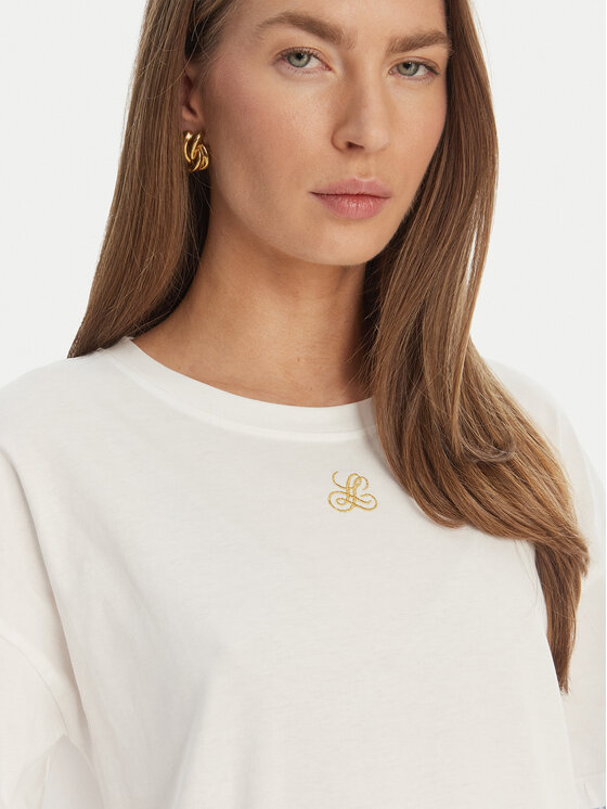 Luisa Spagnoli Luisa Spagnoli Camiseta Baiadera 543155 Blanco Regular Fit