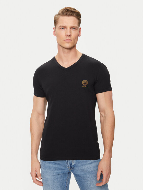 Versace Versace Футболка AUU01004 Чорний Regular Fit