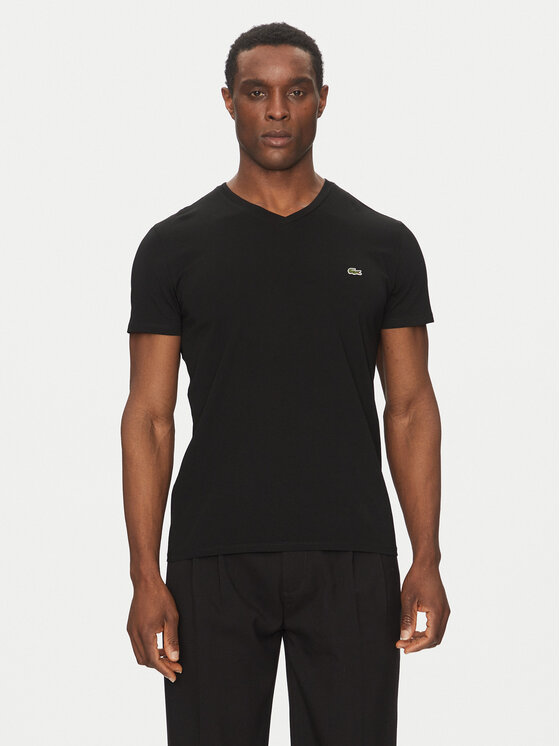 Lacoste Lacoste Футболка TH6710 Чорний Regular Fit