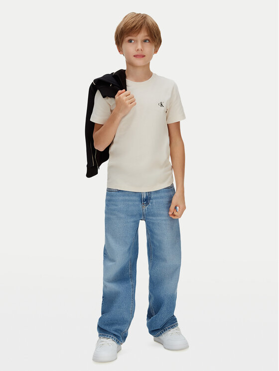 Calvin Klein Jeans Calvin Klein Jeans Conjunto de camisetas Monologo IB0IB01093 Beis Regular Fit