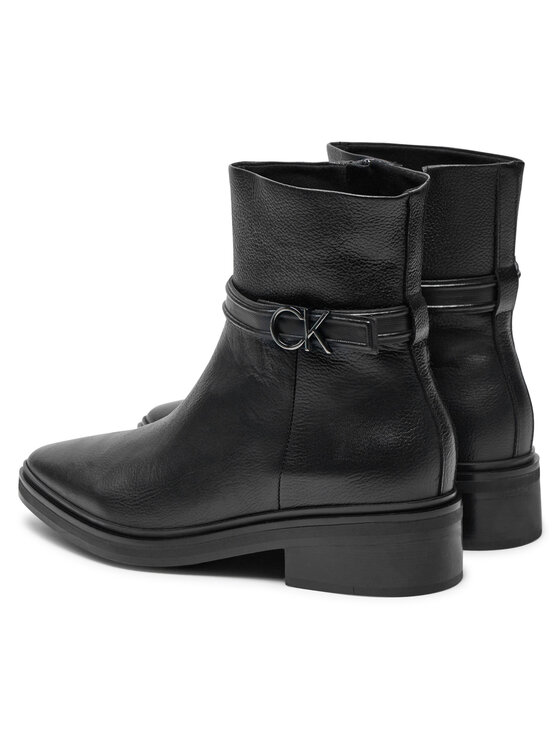 Calvin Klein Īsie zābaki Calvin Klein HW0HW02183 Melns