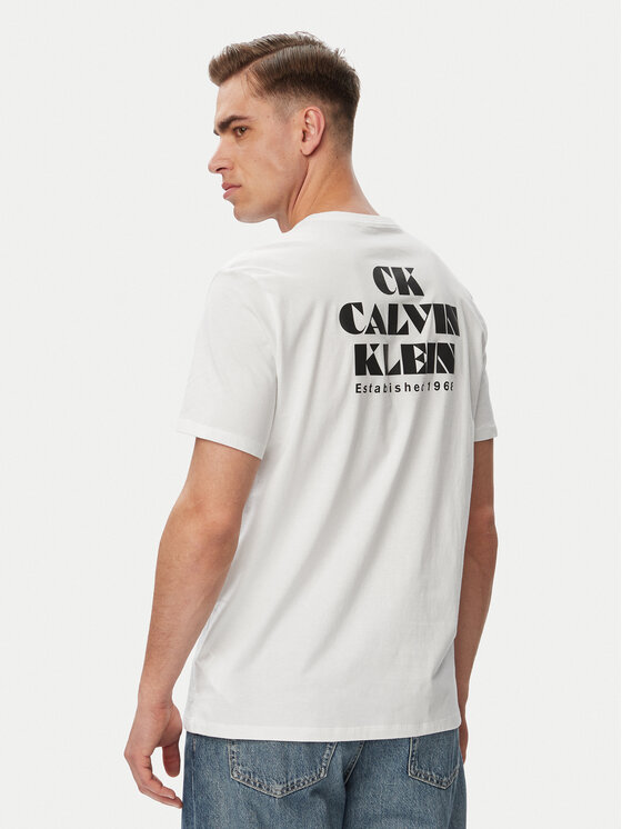 Calvin Klein Jeans Calvin Klein Jeans Camiseta Resort Graphic LV04RG802G Blanco Regular Fit