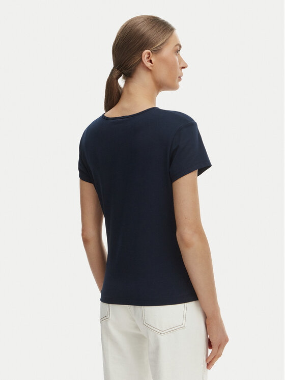 Tommy Hilfiger Tommy Hilfiger Camiseta WW0WW48710 Azul marino Slim Fit