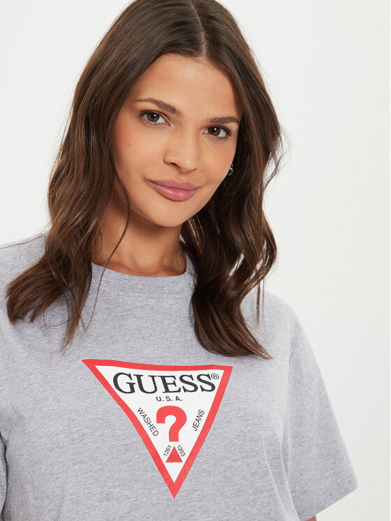 Guess Jeans Guess Jeans Футболка W4YI73 K8HM0 Сірий Boxy Fit