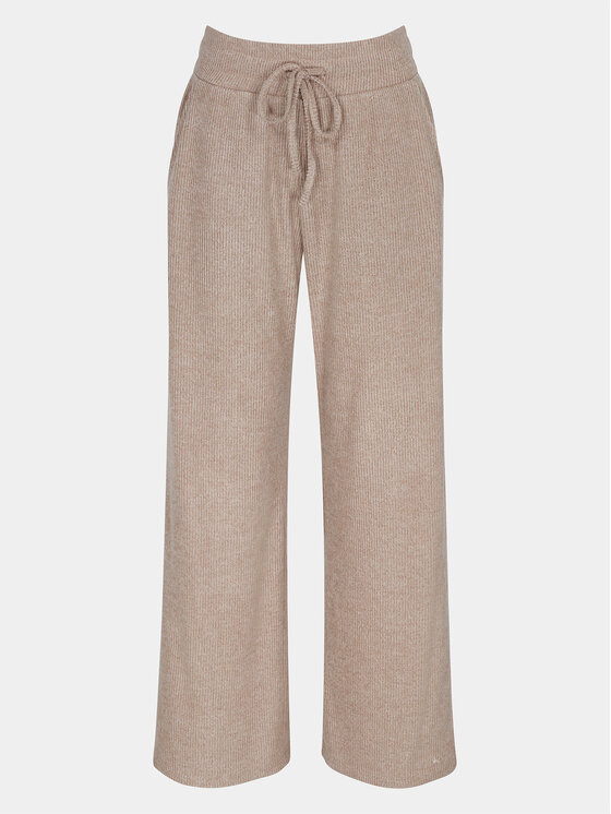 Triumph Triumph Spodnji del pižame Thermal MyWear Wide Leg Trousers 10216564 Bež Regular Fit