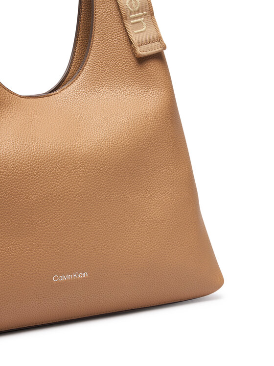 Calvin Klein Τσάντα Calvin Klein Webbing Adj Strap Large Shoulder LV04F3643G Μπεζ