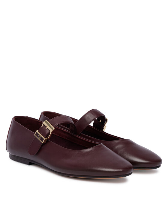 Tommy Hilfiger Balerinos Tommy Hilfiger Buckle Leather Ballerina FW0FW09684 Ruda