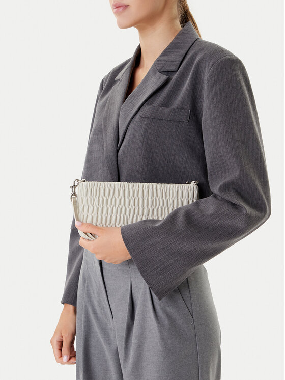 Calvin Klein Jeans Torebka Calvin Klein Jeans Rouched Zip Top Bag LV04K3090G Écru