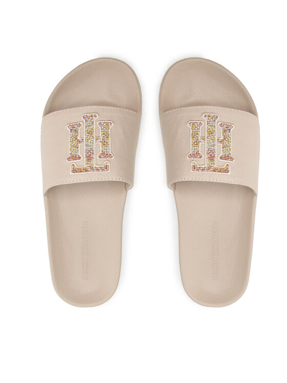 Tommy Hilfiger Šlepetės Tommy Hilfiger Th Logo Pool Slide FW0FW06420 Smėlio