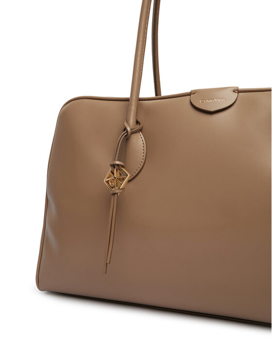 Calvin Klein Rankinė Calvin Klein Emblem Trio Large Work Bag LV04F3368G Smėlio