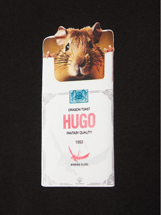 HUGO HUGO Футболка 50530683 Чорний Regular Fit