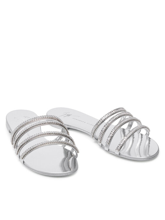 Giuseppe Zanotti Шльопанці Giuseppe Zanotti E200003 Срібний