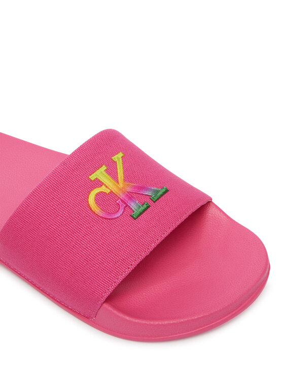 Calvin Klein Klapki Calvin Klein Essential Slide Pride Cv Wn HW0HW03297 Różowy