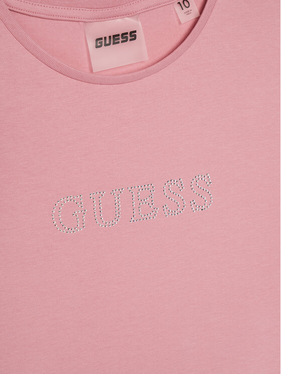 Guess Guess Футболка J4RI49 J1314 Рожевий Regular Fit