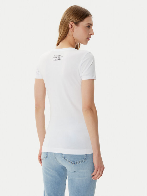 Guess Guess Футболка W5RI00 J1314 Білий Regular Fit