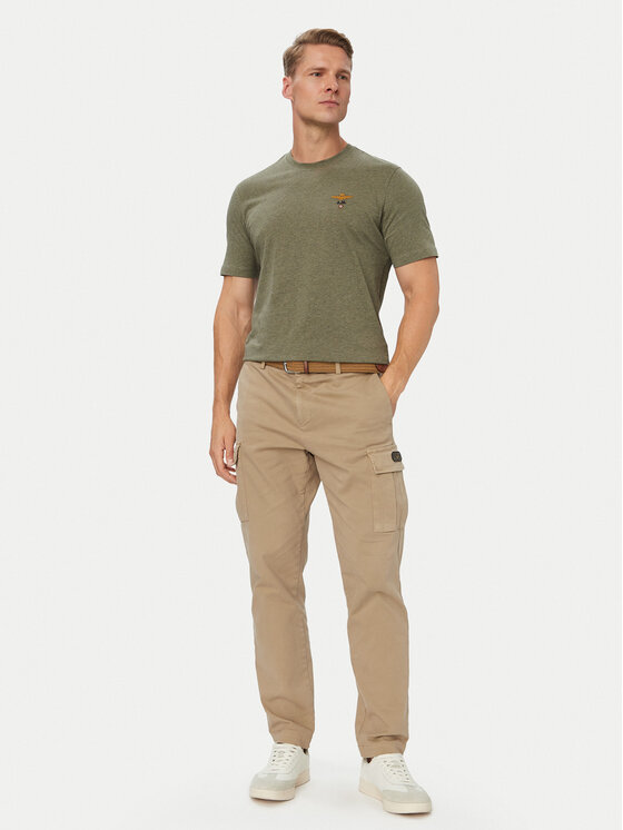 Aeronautica Militare Aeronautica Militare Camiseta 262TS1580UJ00372 Caqui Regular Fit