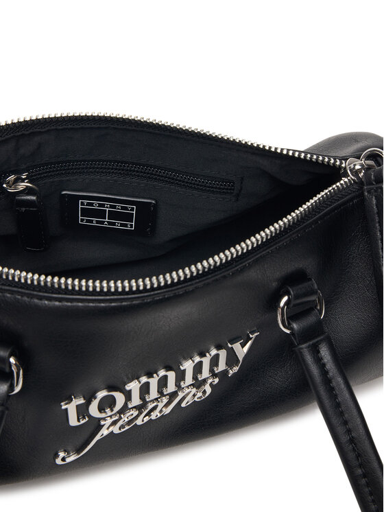 Tommy Jeans Geantă Tommy Jeans Tjw Bold Script Shoulder Barrel AW0AW19055 Negru