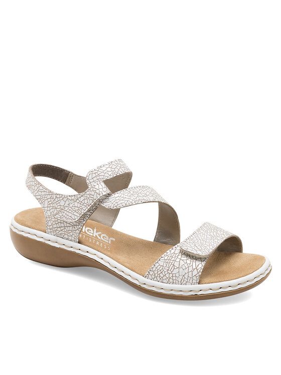 Rieker Sandały Rieker 659C7-81 Biały