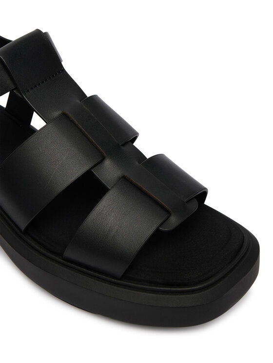 Calvin Klein Sandali Calvin Klein Chunky Sandal Fisherm Lth HW0HW02904 Črna