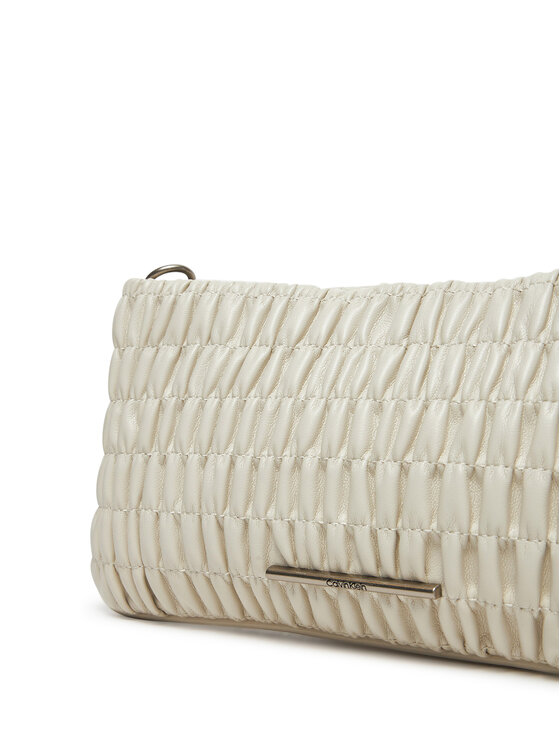 Calvin Klein Jeans Torebka Calvin Klein Jeans Rouched Zip Top Bag LV04K3090G Écru