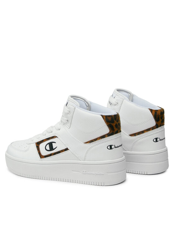 Champion Sneakersy Champion Mid Cut Foul Play Plat Mid Animalie S11601-WW001 Biela