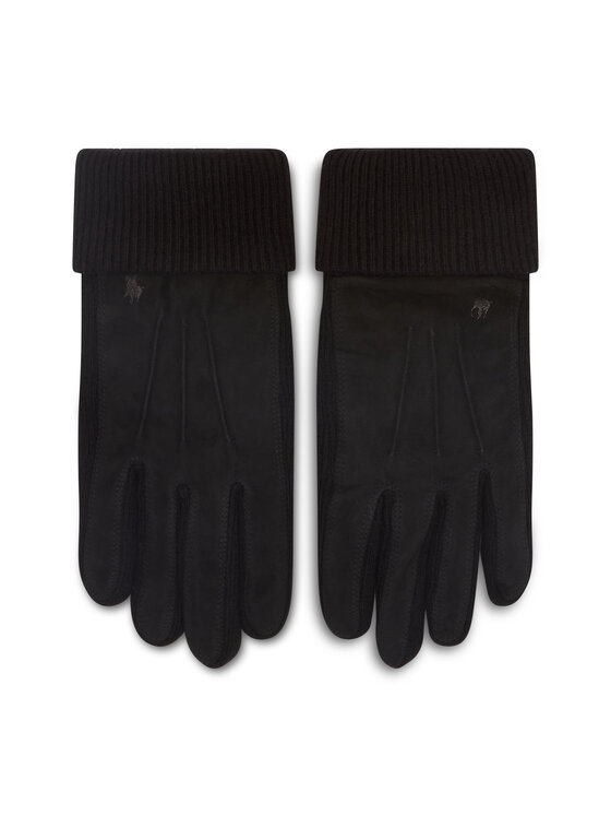 Polo Ralph Lauren Рукавички Polo Ralph Lauren Suede Sandwich Glove 449833580001 Чорний