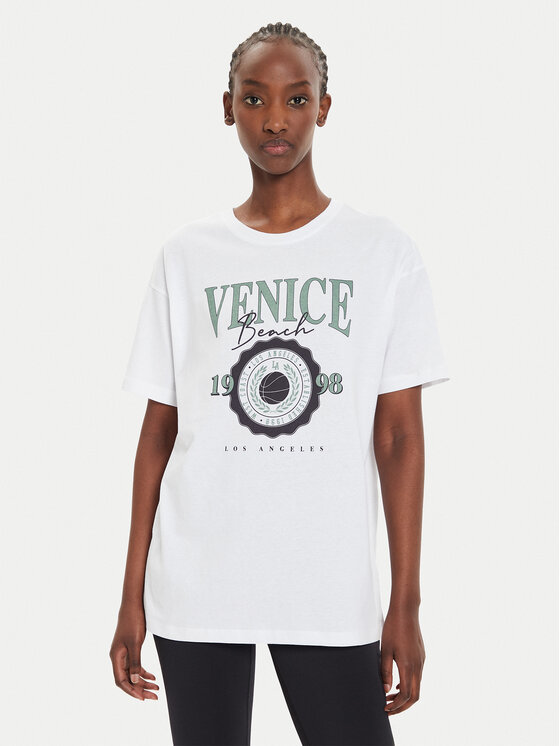 Brave Soul Brave Soul Camiseta LTS-568ARIA Écru Oversize