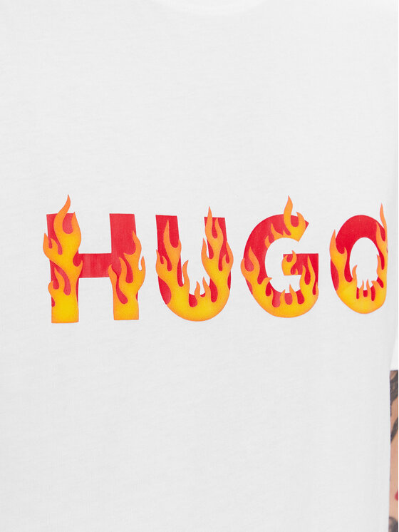 HUGO Hugo Футболка Danda 50504542 Білий Regular Fit