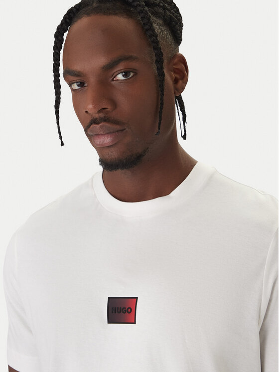 HUGO HUGO Футболка Danotie 50553124 Білий Regular Fit
