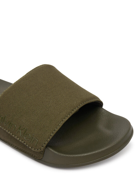 Calvin Klein Klapki Calvin Klein Ess Slide Adj Monobrand Cv HM0HM02115 Zielony