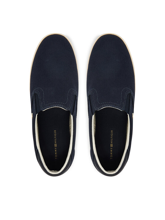Tommy Hilfiger Tenisky Tommy Hilfiger Th Low Profile Slip On FW0FW09103 Tmavomodrá