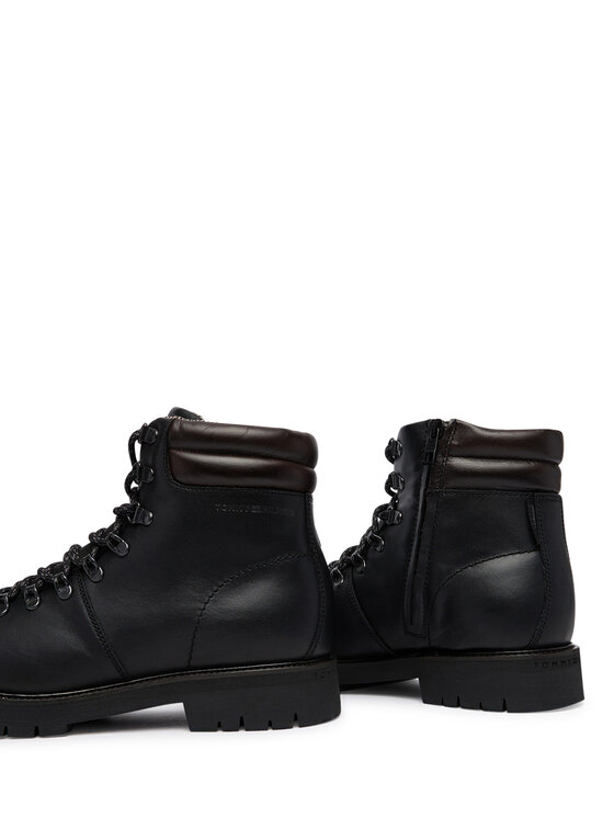 Tommy Hilfiger Зимни обувки Tommy Hilfiger Elevated Outdoor Lth Wpm Boot FM0FM05995 Черен