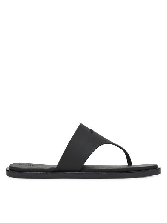 Calvin Klein Čības uz pirksta Calvin Klein Toepost Tpu Slide HW0HW02836 Melns