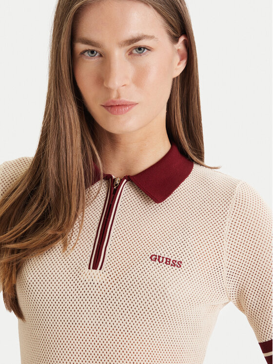 Guess Guess Polo V6GR04 Z0725 Bež Regular Fit