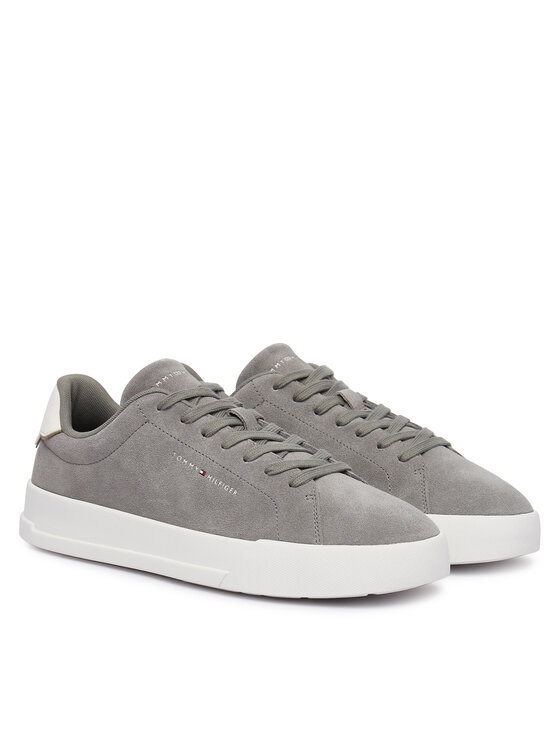 Tommy Hilfiger Сникърси Tommy Hilfiger Th Court Core Suede FM0FM05716 Сив