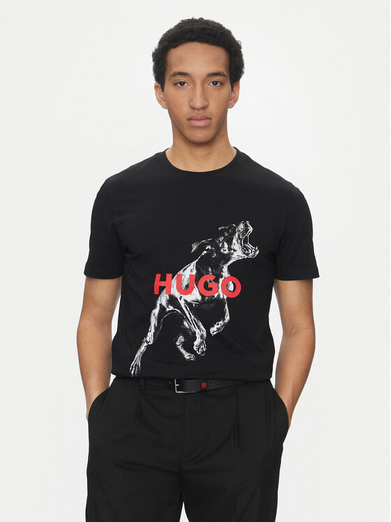 HUGO Hugo T-shirt Deyladec 50530607 Crna Oversize